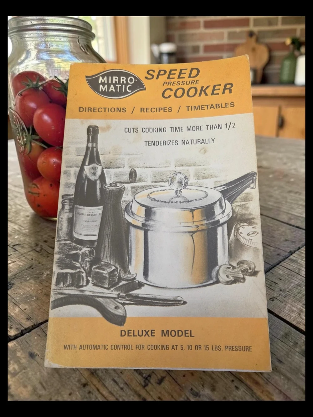 Mirro-Matic Speed Pressure Cooker Manual - Yellow & White Cover